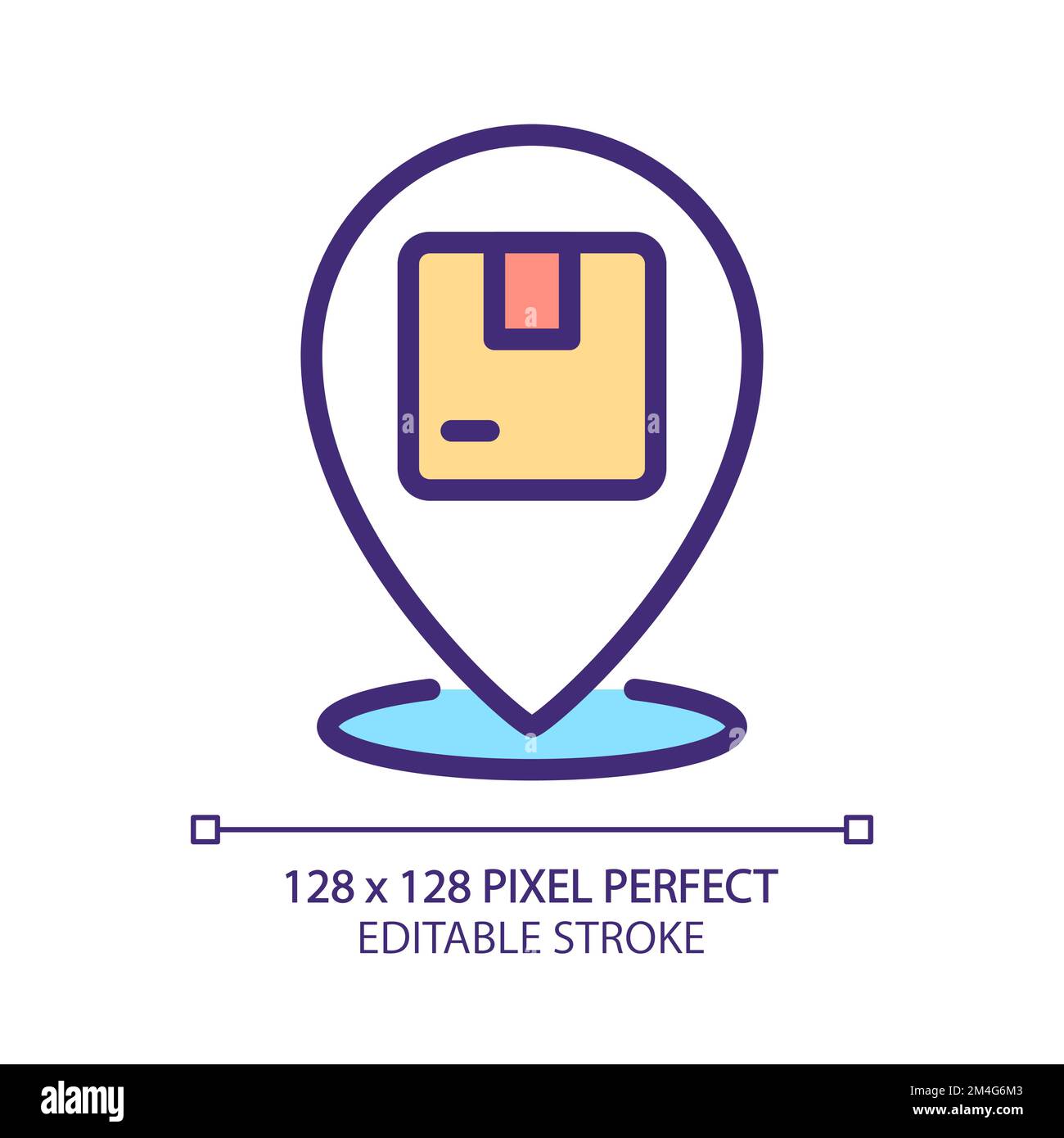 Pixel Perfect RGB-Farbsymbol für Zielposition bereitstellen Stock Vektor