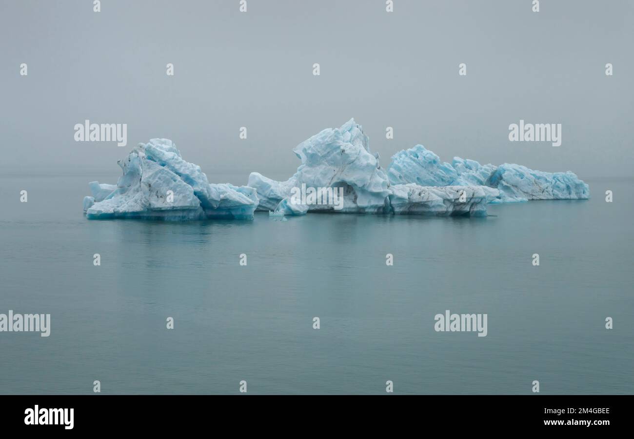 Eisberge in der Joekulsarlon-Gletscherlagune, Island Stockfoto