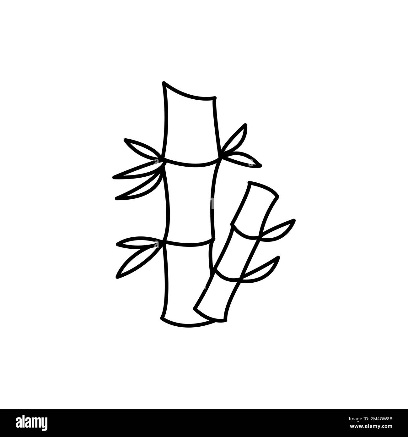 Bamboo Icon Natur Vektor Logo-Vorlage Stock Vektor