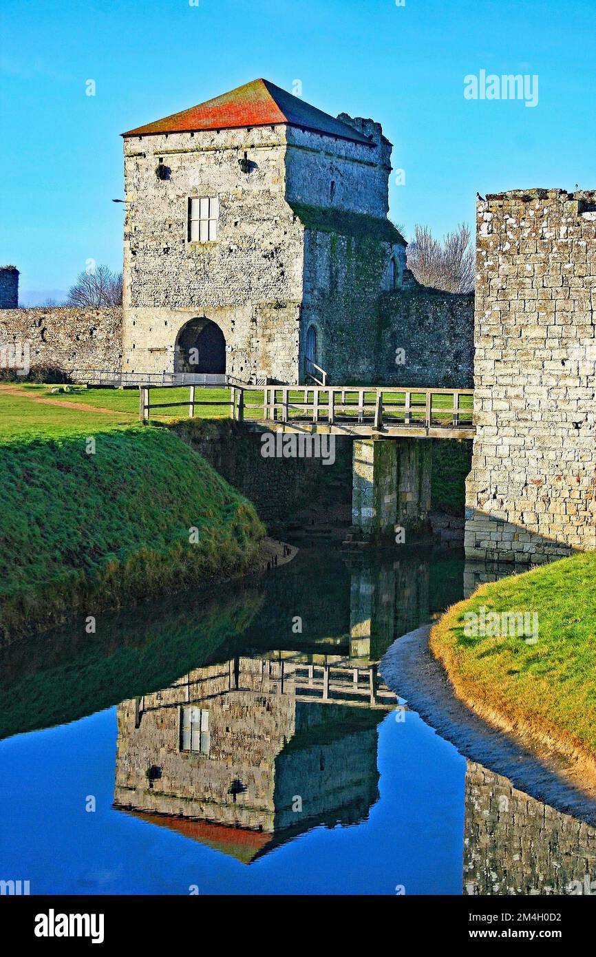 Portchester Castle, Hampshire Stockfoto