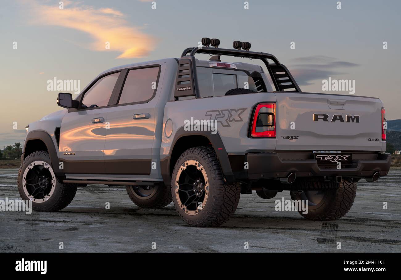 RAM TRX – der leistungsstärkste Pickup-Lkw der Welt Stockfoto