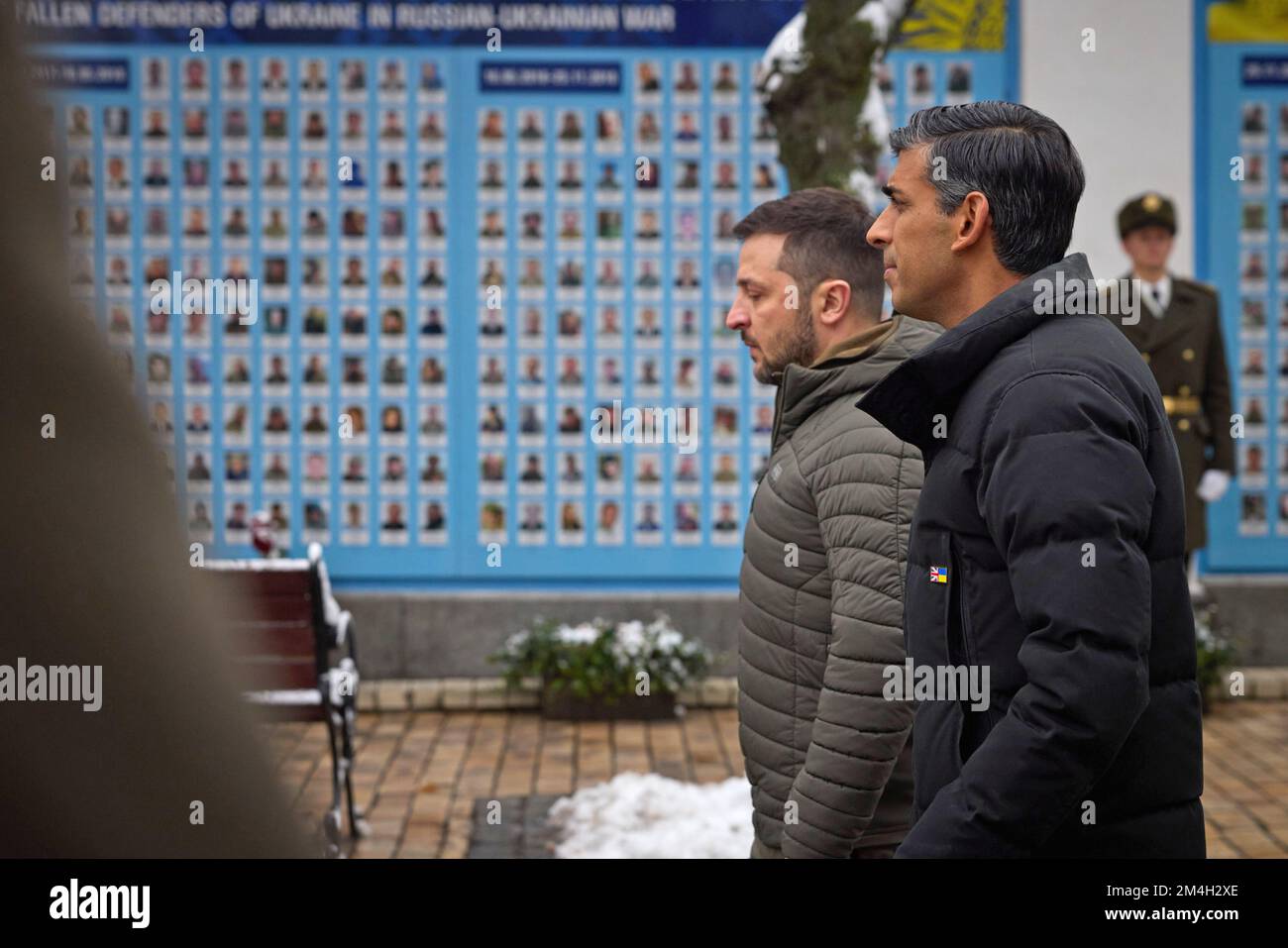 KIEW, UKRAINE - 19. November 2022 - der ukrainische Präsident Volodymyr Zelenskyy trifft sich mit dem britischen Premierminister Rishi Sunak in Kiew, Ukraine. Es Stockfoto