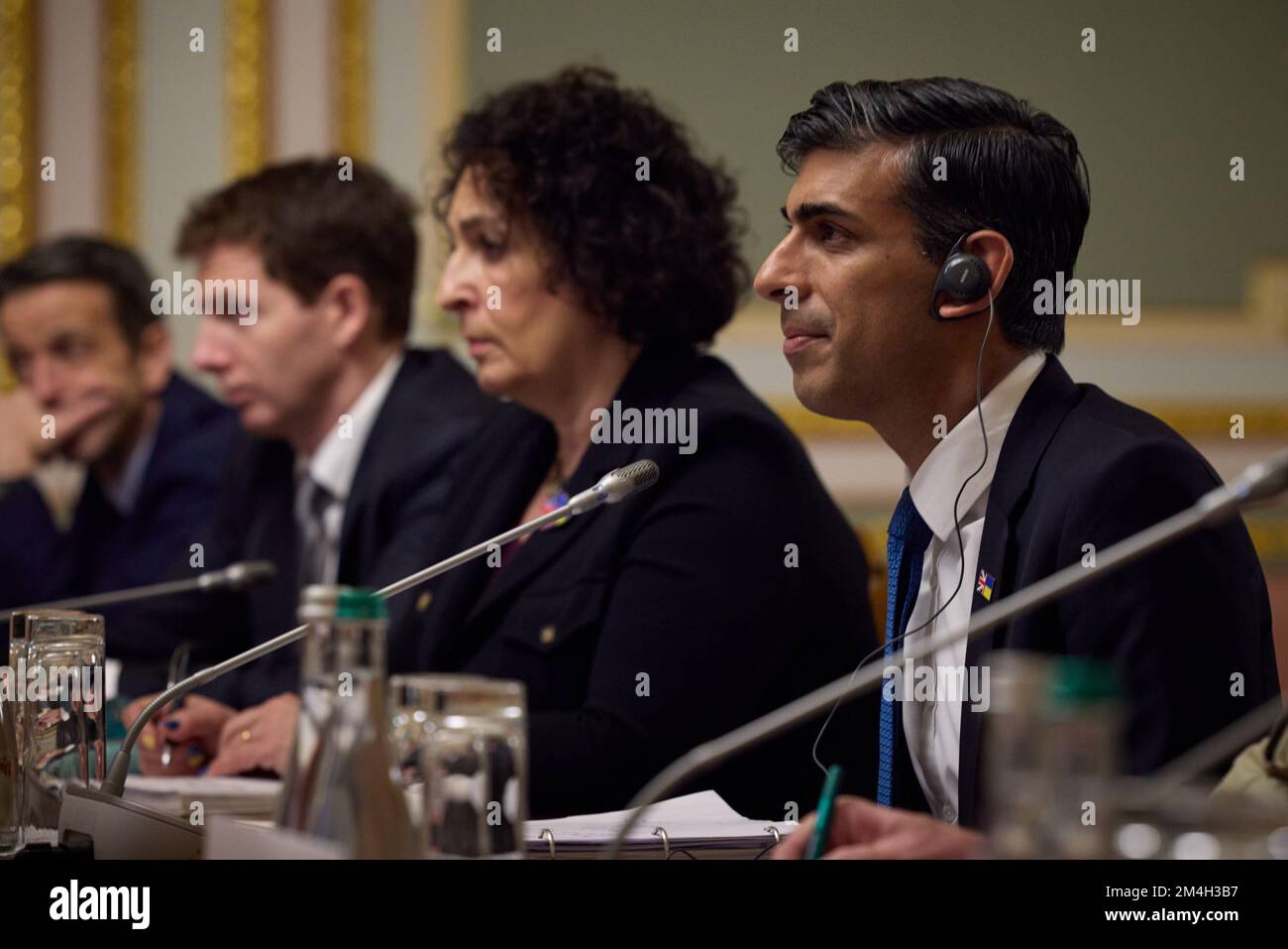 KIEW, UKRAINE - 19. November 2022 - der ukrainische Präsident Volodymyr Zelenskyy trifft sich mit dem britischen Premierminister Rishi Sunak in Kiew, Ukraine. Es Stockfoto