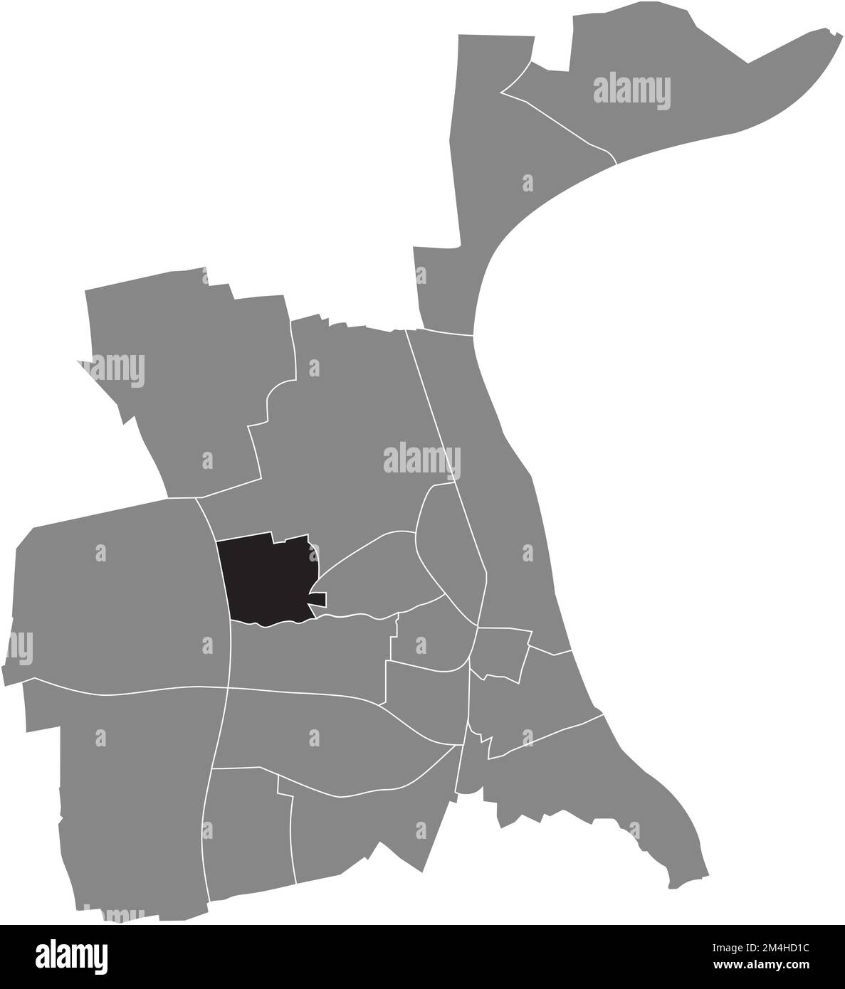 Lageplan des LEISELHEIM-VIERTELS, WÜRMER Stock Vektor