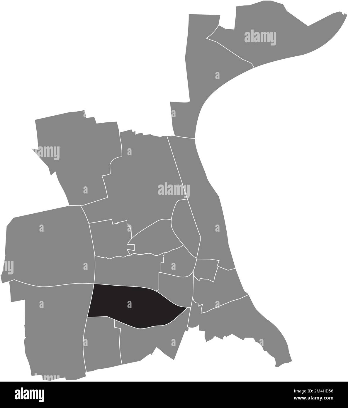 Ortungskarte des HORCHHEIM-VIERTELS, WÜRMER Stock Vektor
