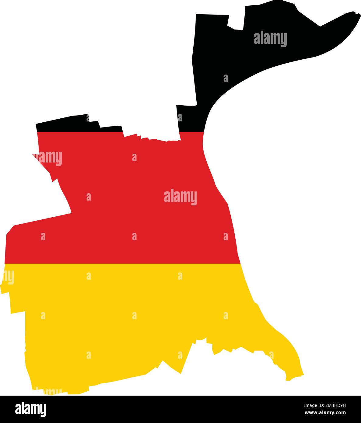 Flaggenkarte DER WÜRMER, DEUTSCHLAND Stock Vektor