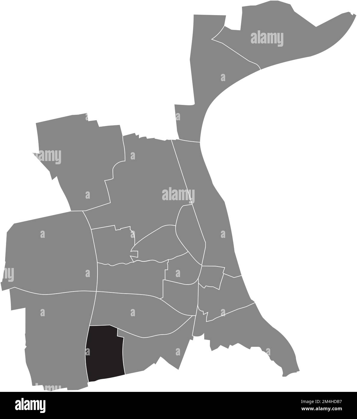 Lageplan des WIESOPPENHEIM-VIERTELS, WÜRMER Stock Vektor