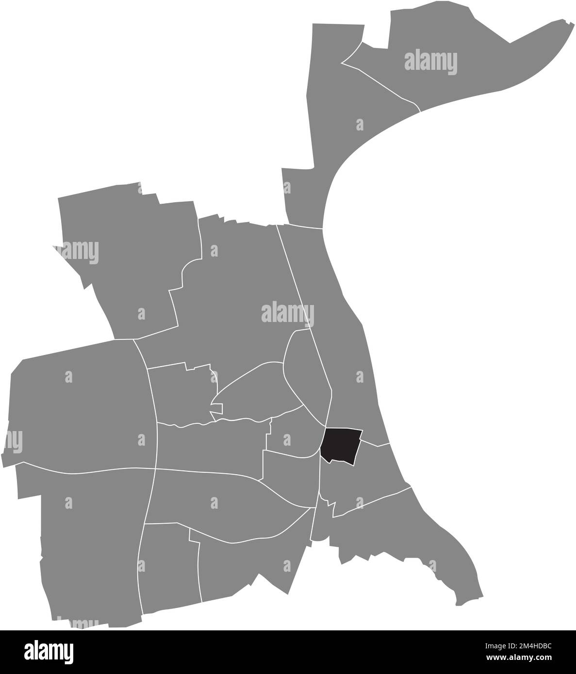 Ortungskarte des STADTVIERTELS, WÜRMER Stock Vektor