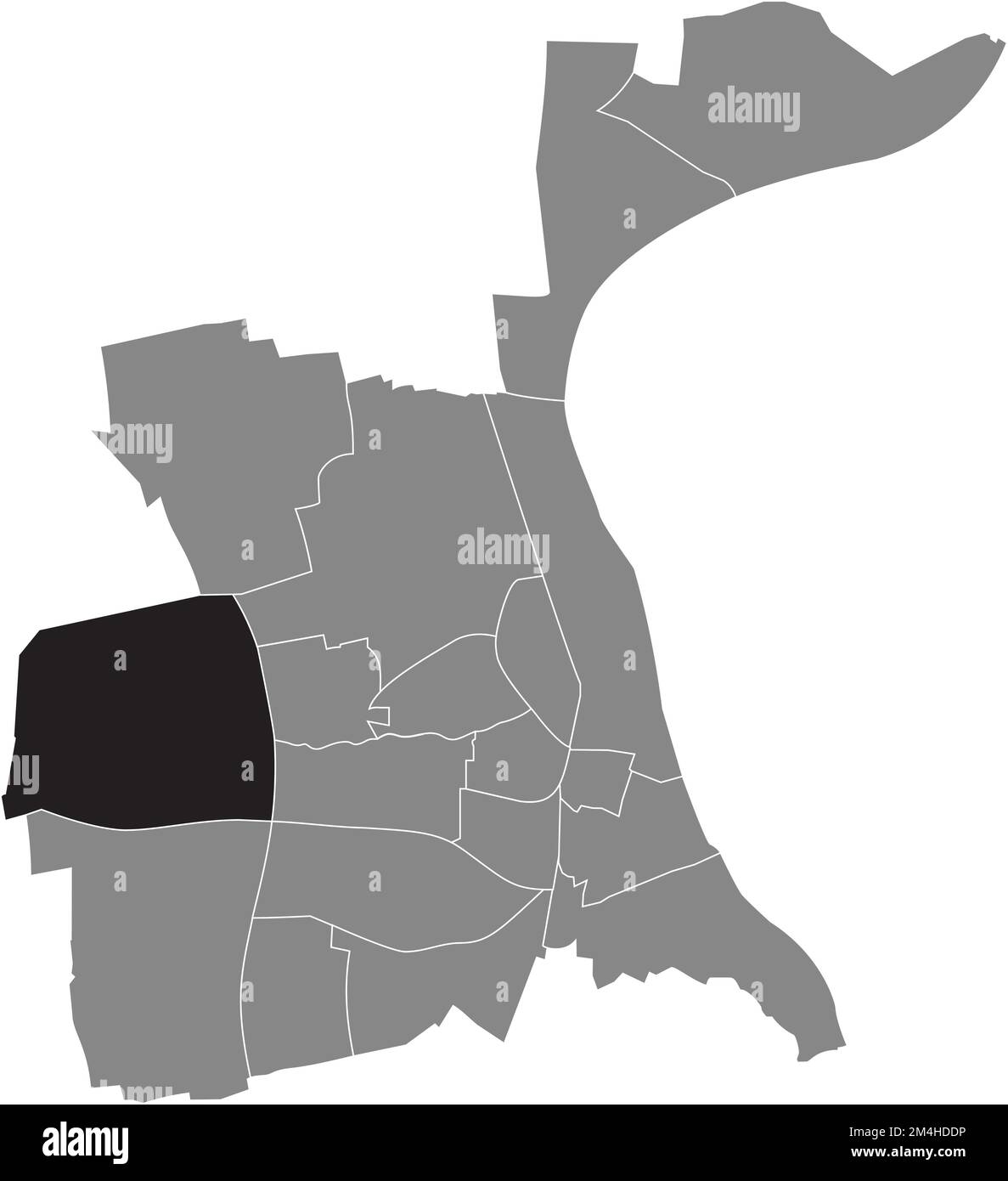 Ortungskarte des PFEDDERSHEIM-VIERTELS, WÜRMER Stock Vektor