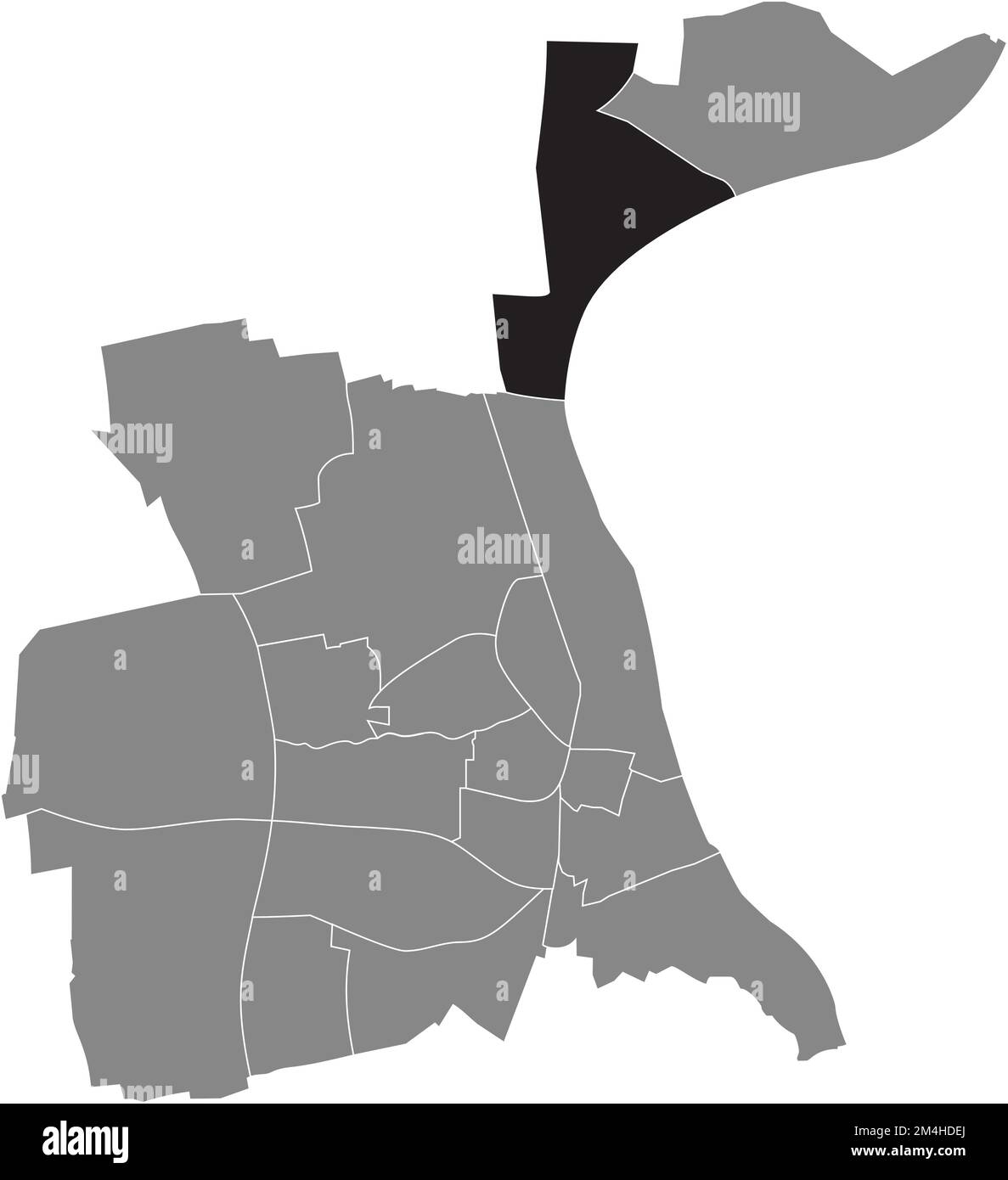 Lageplan des RHEINDÜRKHEIM-VIERTELS, WÜRMER Stock Vektor