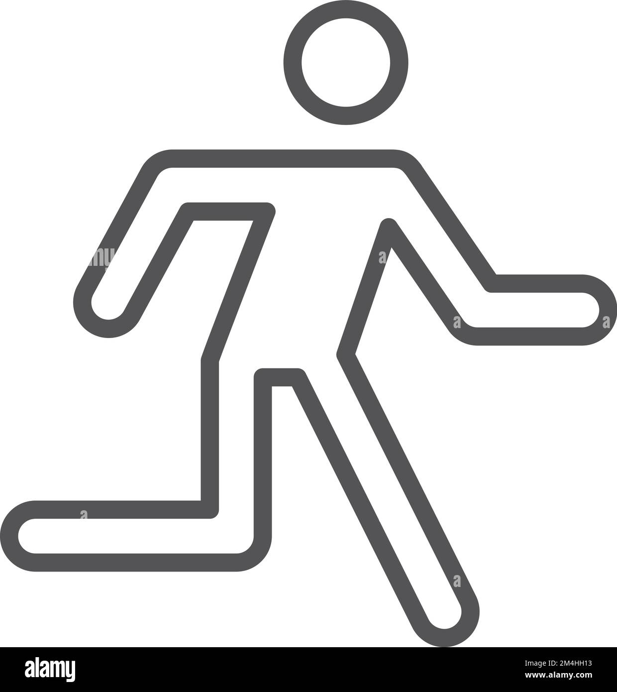 Running man-Symbol. Symbol Beenden. Fluchtrichtung Stock Vektor