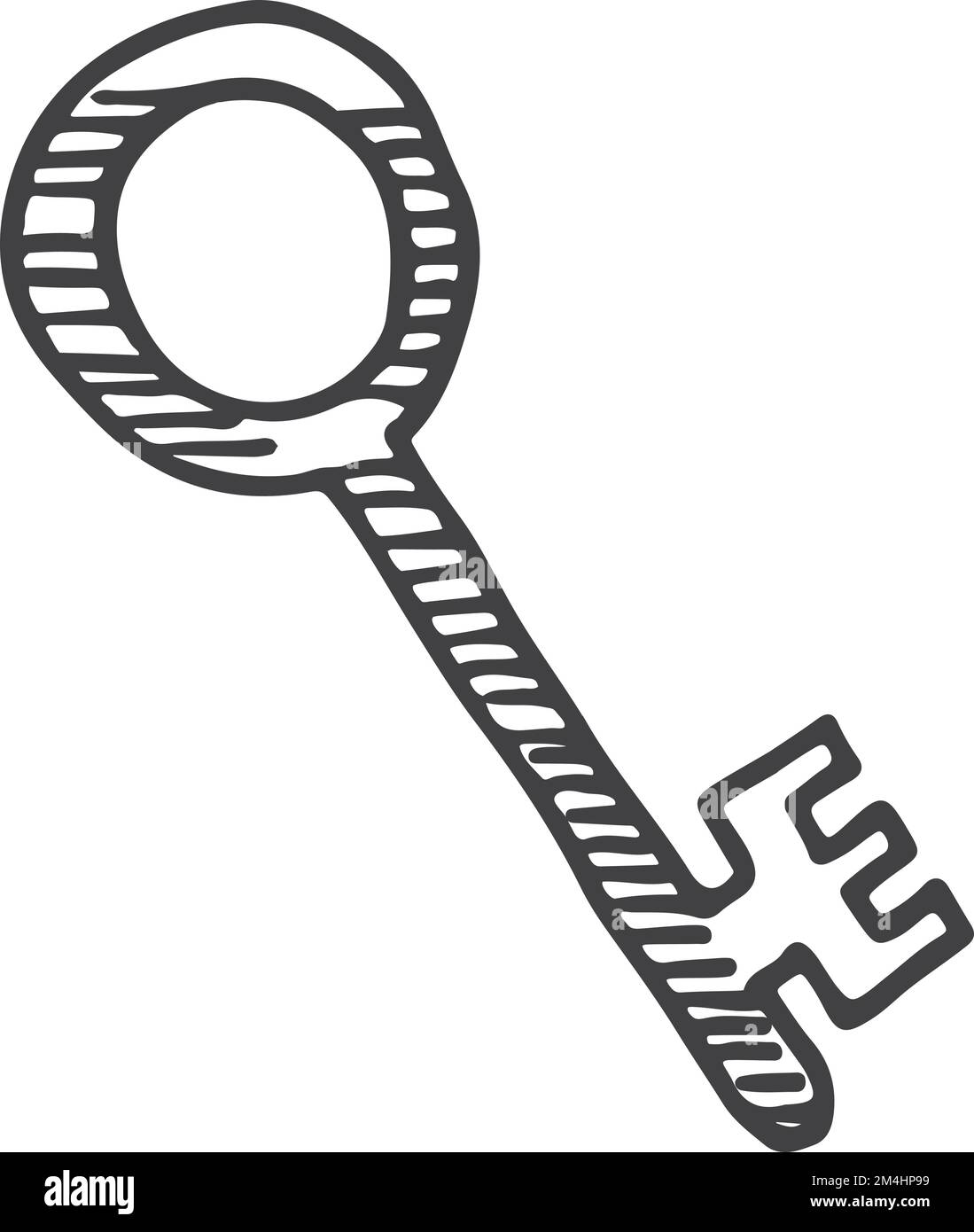 Schlüsselsymbol. Von Hand gezogenes Zugangssymbol Stock Vektor