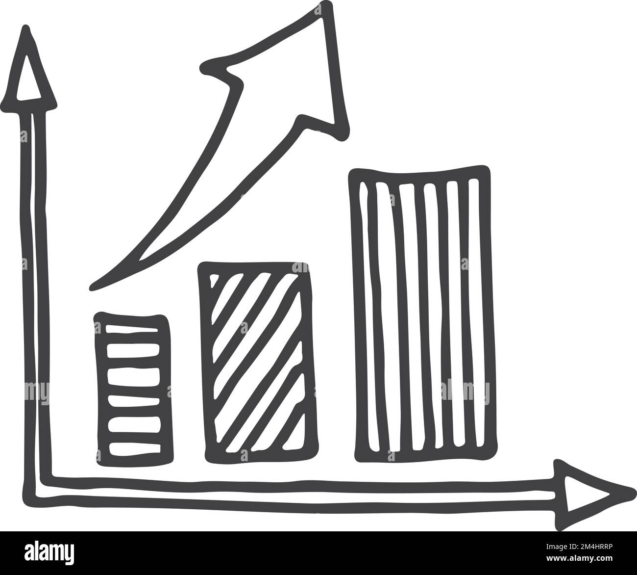 Symbol für das Finanzwachstum. Geschäftsdiagramm-Zeichnung Stock Vektor