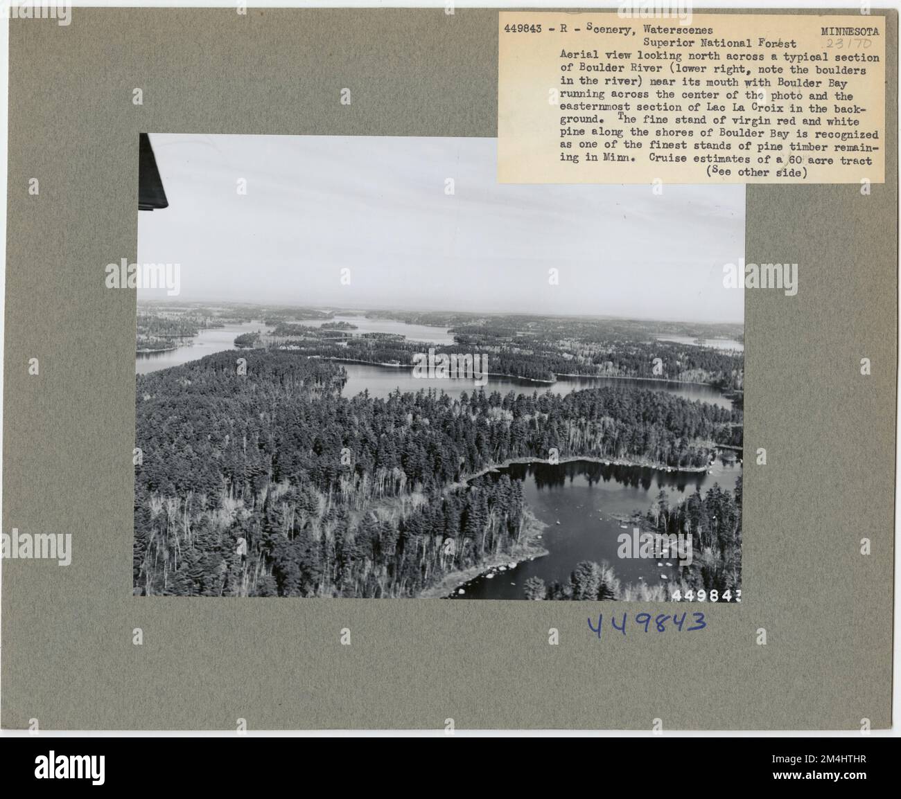 Flussszenen - Minnesota. Fotografien zu National Forests, Resource Management Practices, Personal sowie Kultur- und Wirtschaftsgeschichte Stockfoto