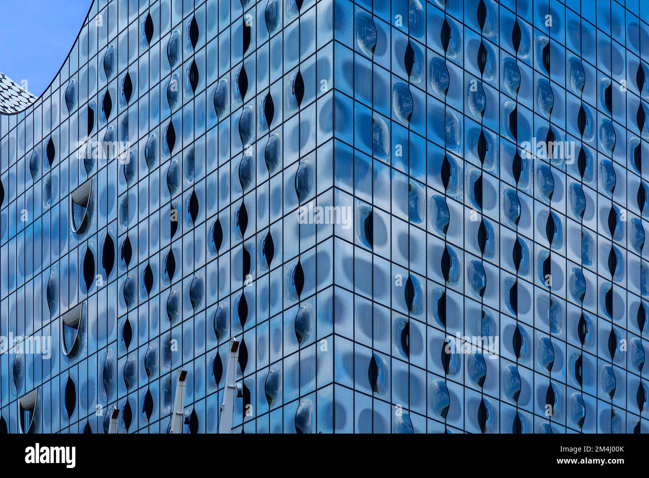 Fassade der Elbphilharmonie, Detailansicht, Hamburg, Deutschland Stockfoto