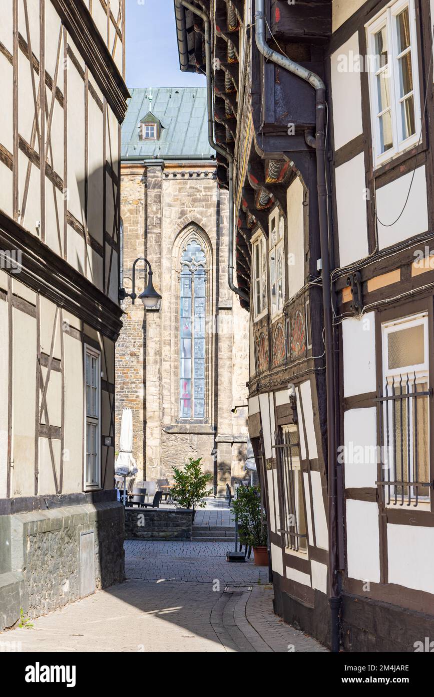 Stadtbild von Goslar, UNESCO-Weltkulturerbe in Harz, Niedersachsen in Deutschland Stockfoto