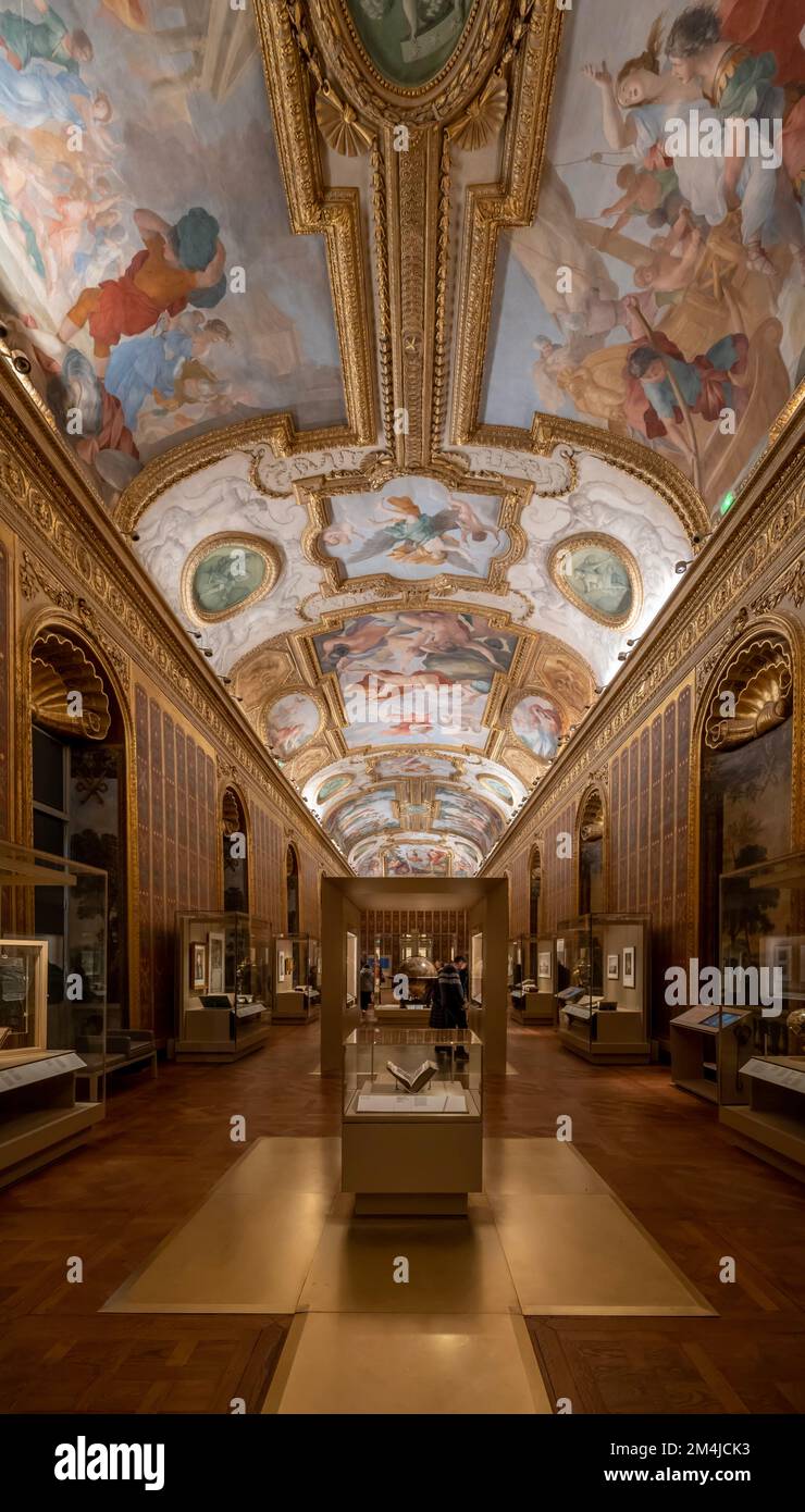 Bibliotheque Nationale de France Richelieu. Blick auf einen Museumsraum Stockfoto