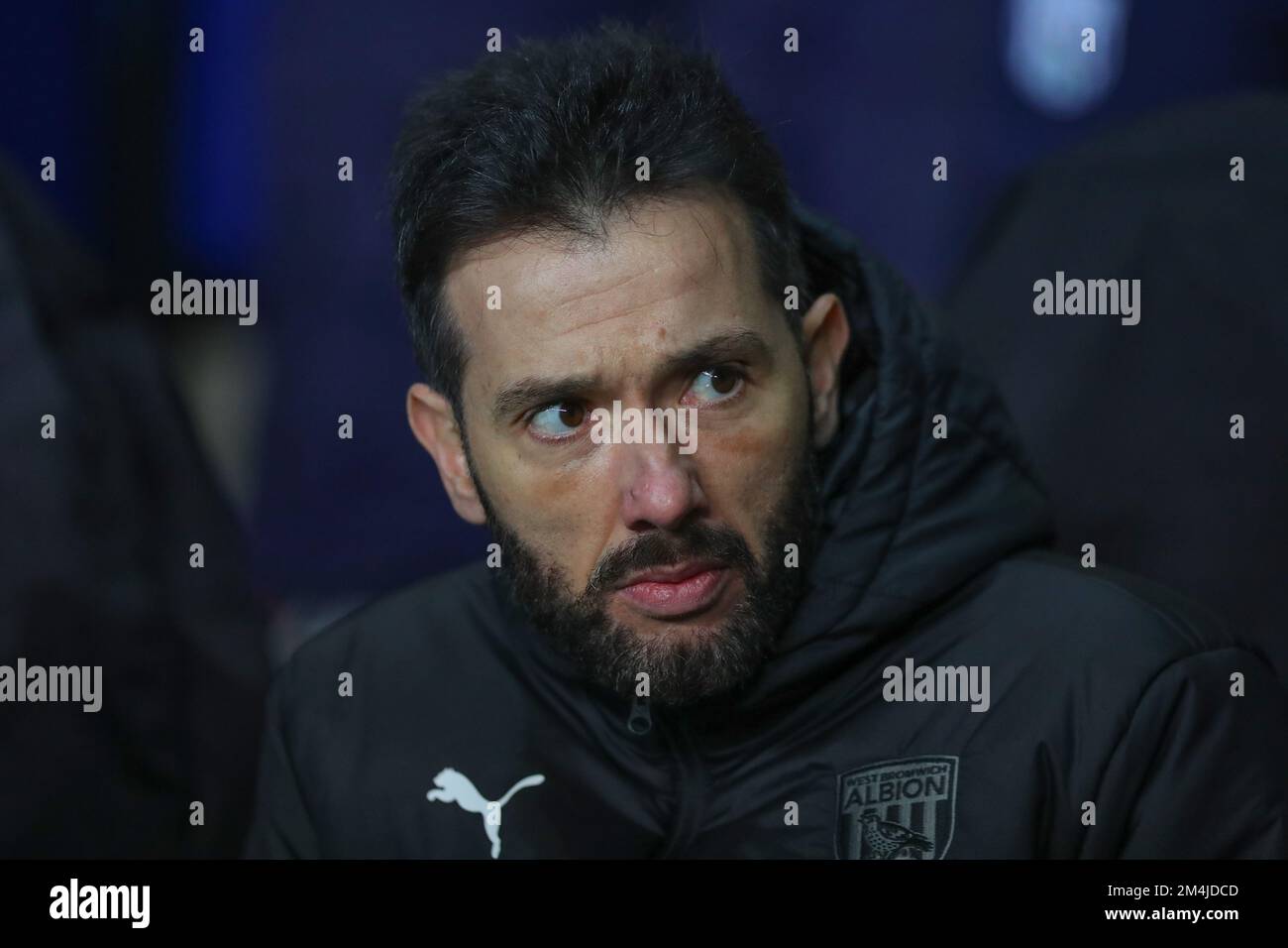 Carlos Corberán Manager von West Bromwich Albion während des Sky Bet Championship-Spiels Coventry City vs West Bromwich Albion in der Coventry Building Society Arena, Coventry, Großbritannien, 21.. Dezember 2022 (Foto: Gareth Evans/News Images) Stockfoto