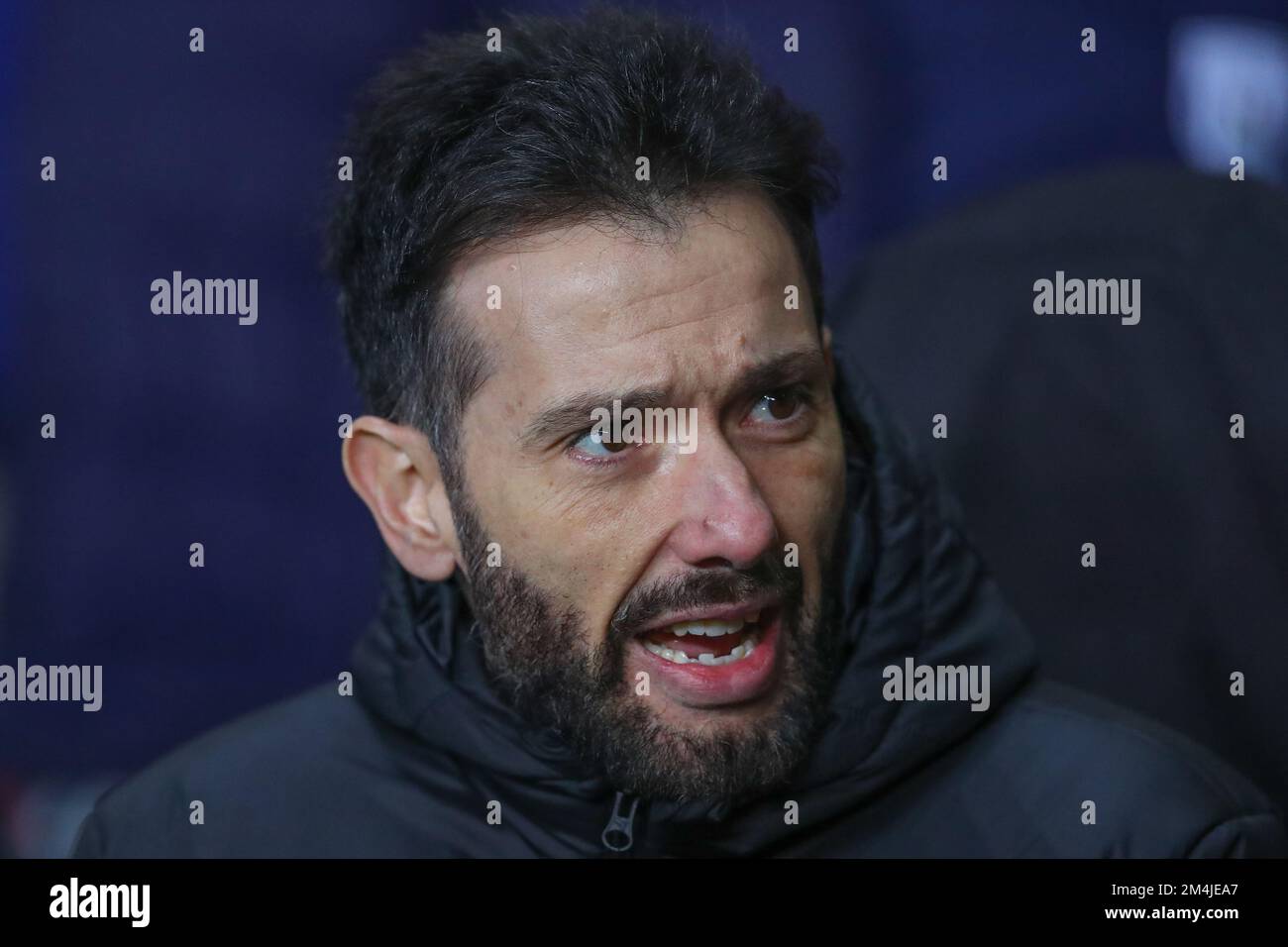 Carlos Corberán Manager von West Bromwich Albion während des Sky Bet Championship-Spiels Coventry City vs West Bromwich Albion in der Coventry Building Society Arena, Coventry, Großbritannien, 21.. Dezember 2022 (Foto: Gareth Evans/News Images) Stockfoto