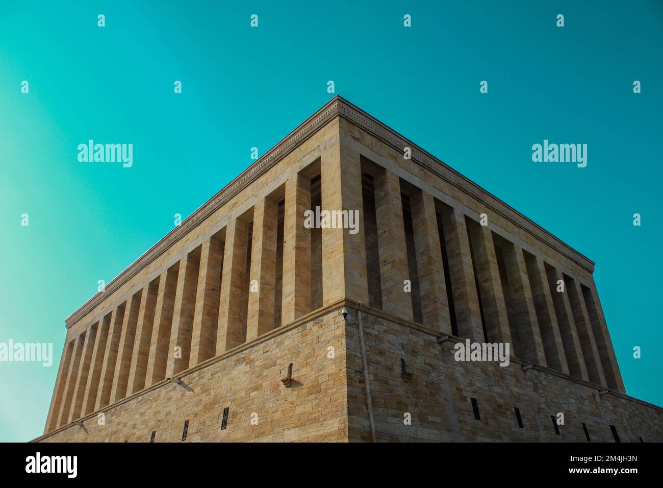 Wunderschöner Blick über den Himmel im Mausoleum von Mustafa Kemal Atatürk in ( Anıtkabir ) Ankara Turkey Stockfoto