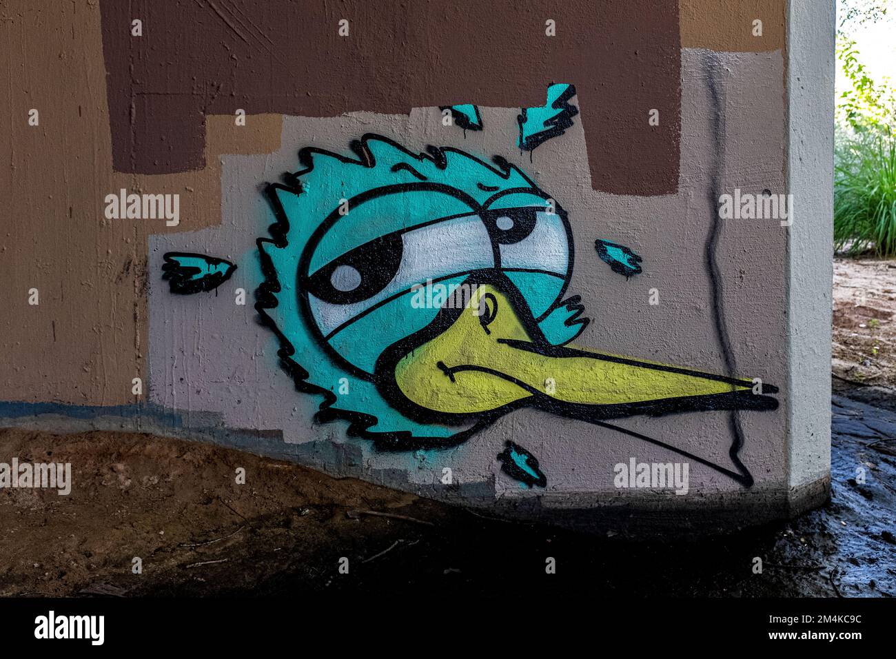 Graffiti unter der Central Avenue (alias Route 66) durch Albuquerque, New Mexico Stockfoto