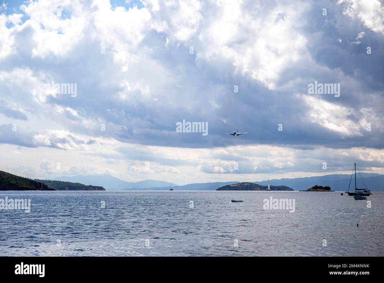 Flughafen auf der Insel Skiathos, Griechenland Stockfoto