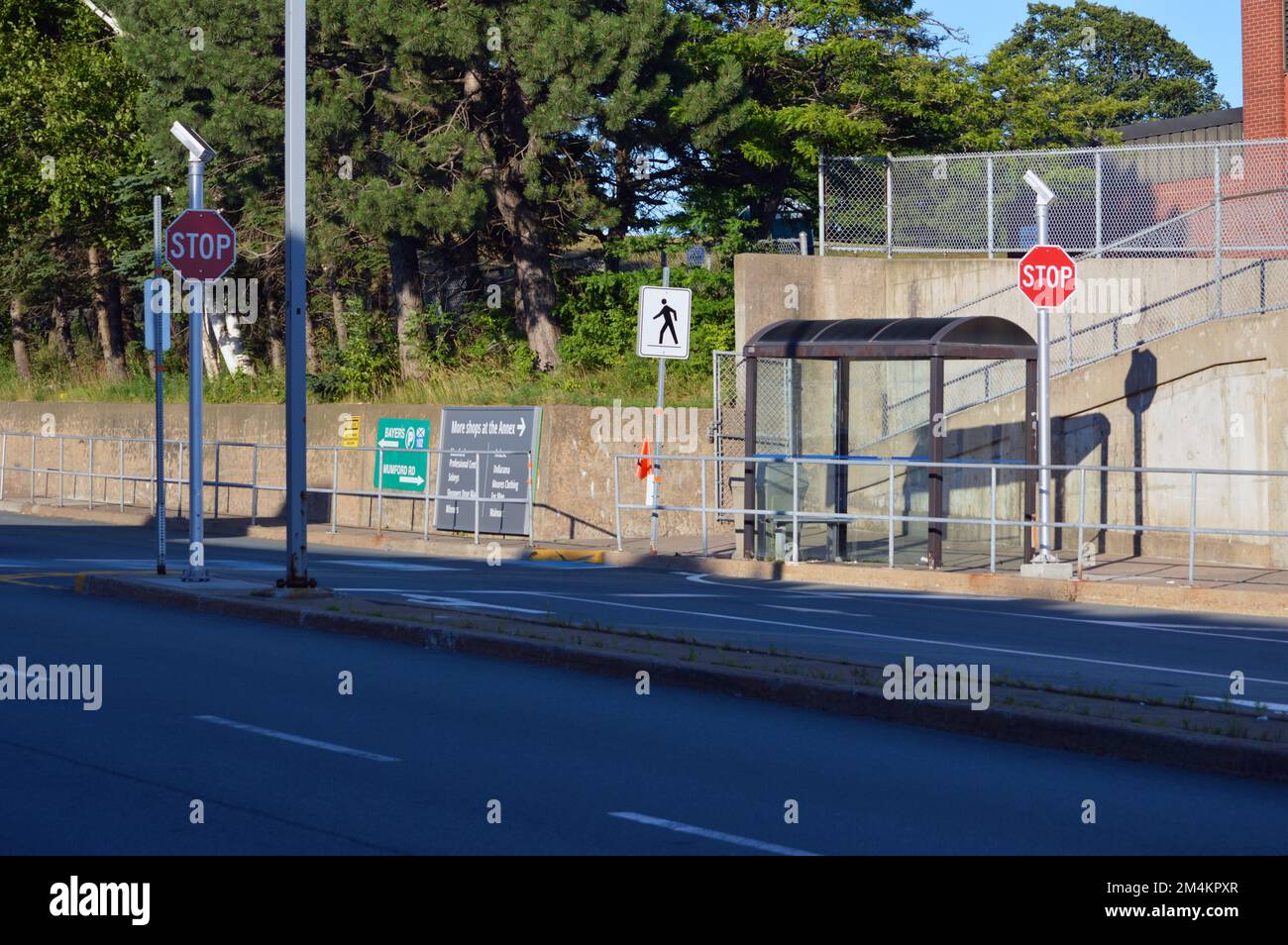 Halifax Transit Bushaltestelle am Halifax Shopping Centre Stockfoto