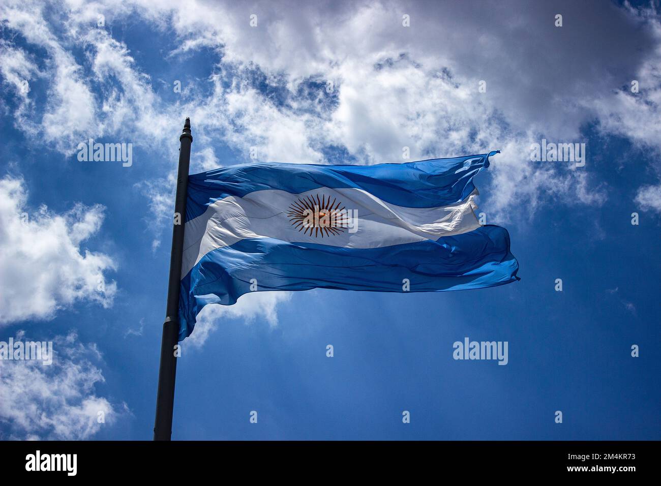 Argentinische Flagge Stockfoto