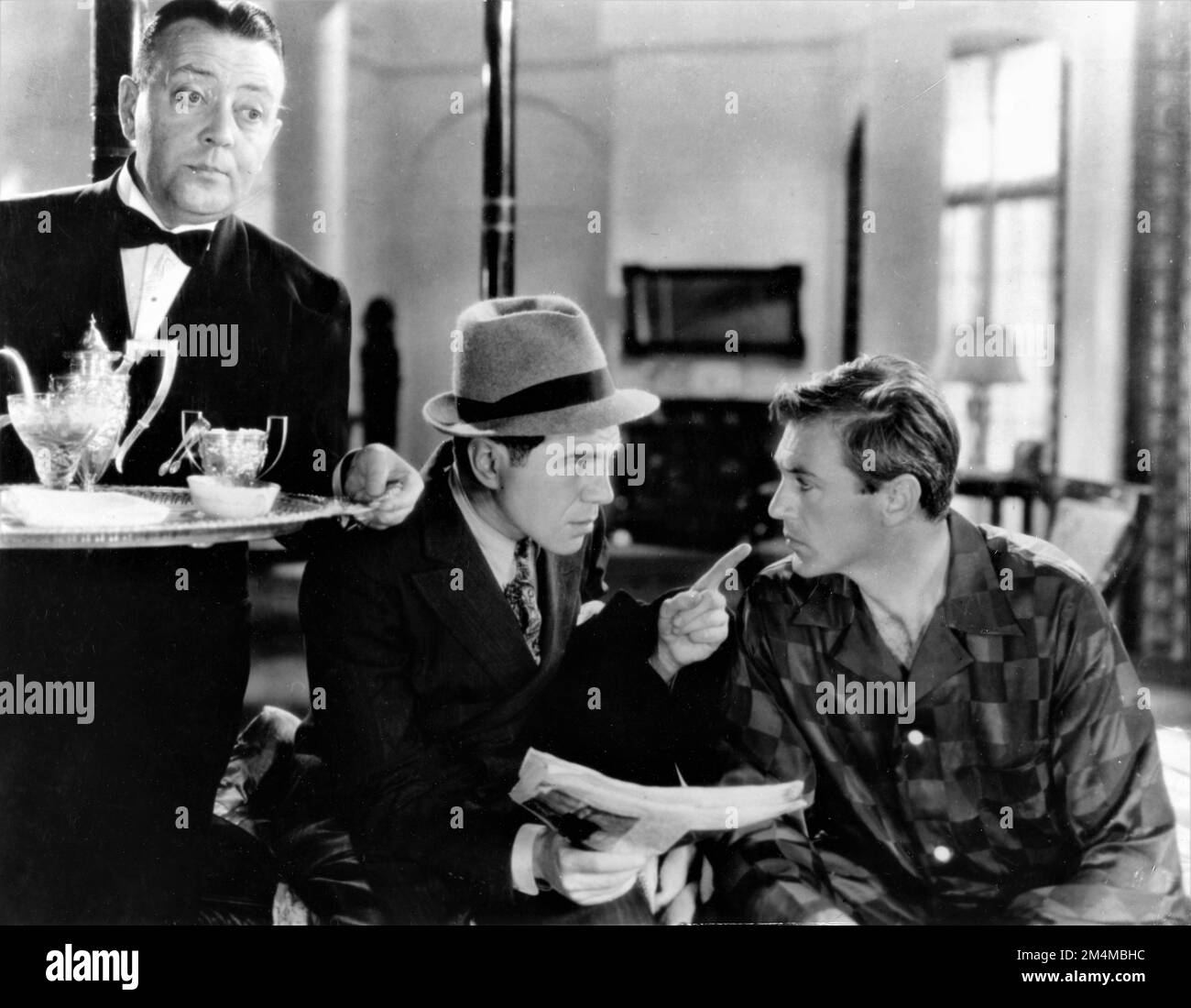 RAYMOND WALBURN LIONEL STANDDER UND GARY COOPER IN MR DEEDS GEHT AN DIE STADT 1936 Regisseur FRANK CAPRA Story Clarence Budington Kelland Drehbuch Robert Riskin Columbia Pictures Stockfoto