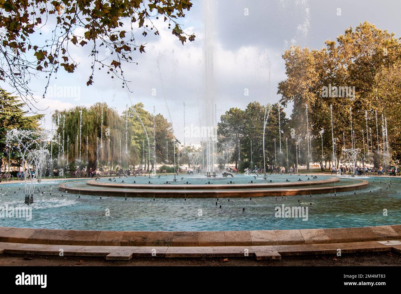 Margareteninsel musikalischer Brunnen in Budapest, Ungarn Stockfoto