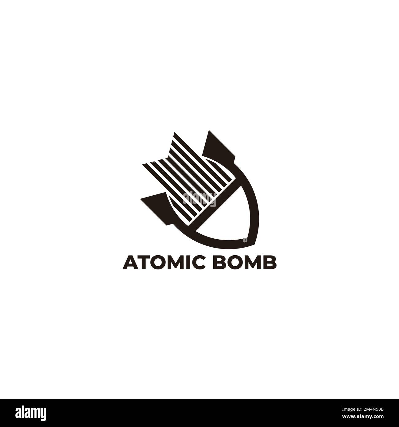 Atombombenbewegung, geometrischer, einfacher Logo-Vektor Stock Vektor