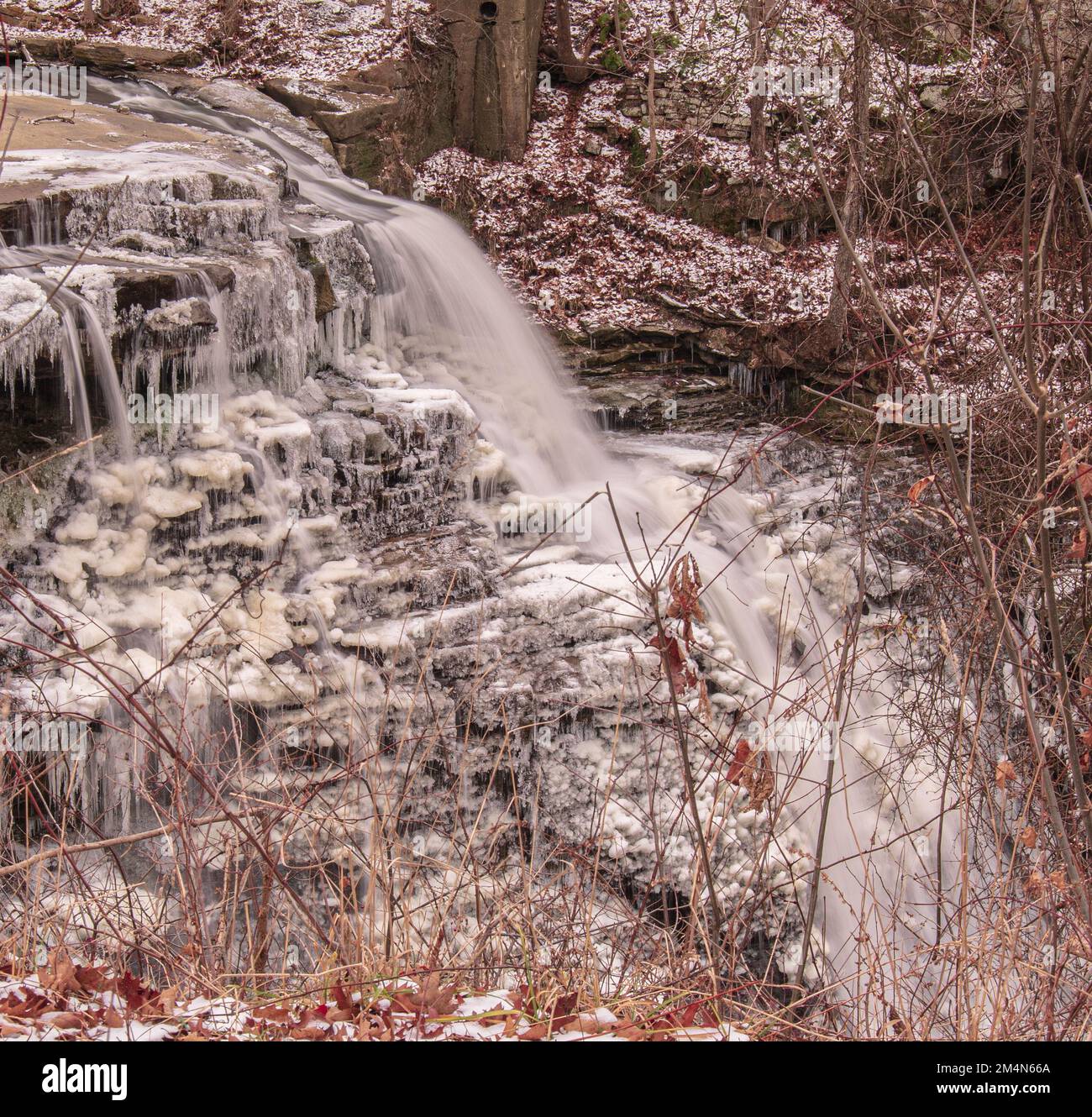 Wasserfälle im Winter Stockfoto