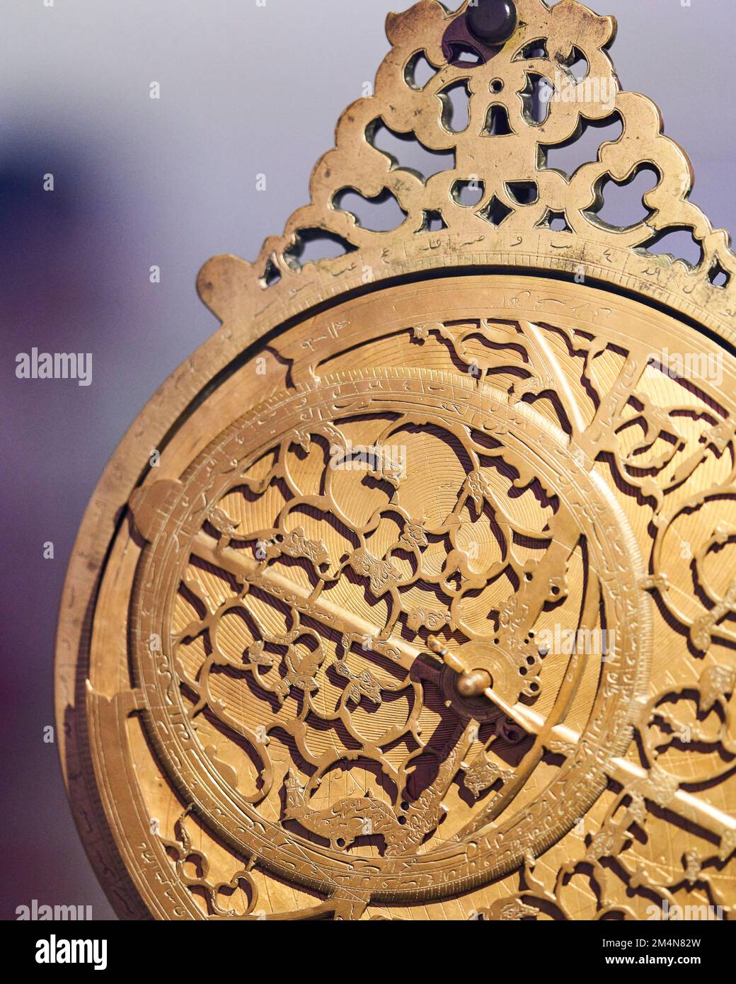 17. Centuary Astrolabe von Jamal al al-DIN ibn Muqim, Detail. Stockfoto