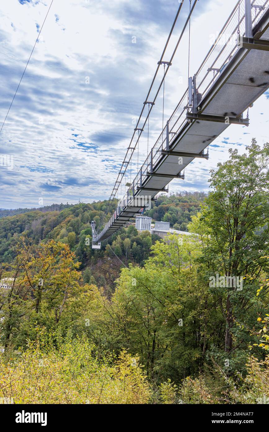 Titan RT Hängebrücke und GIGA Swing in Elbingerode, Oberharz am Brocken in Sachsen-Anhalt Harz in Deutschland Stockfoto
