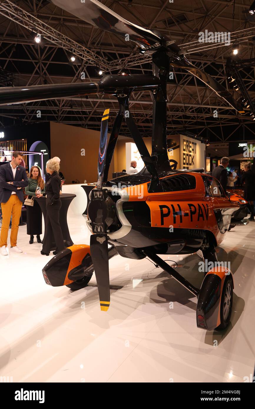 PAL-V: „Das weltweit erste echte fliegende Auto“ auf der Masters Expo in Amsterdam, Niederlande Stockfoto