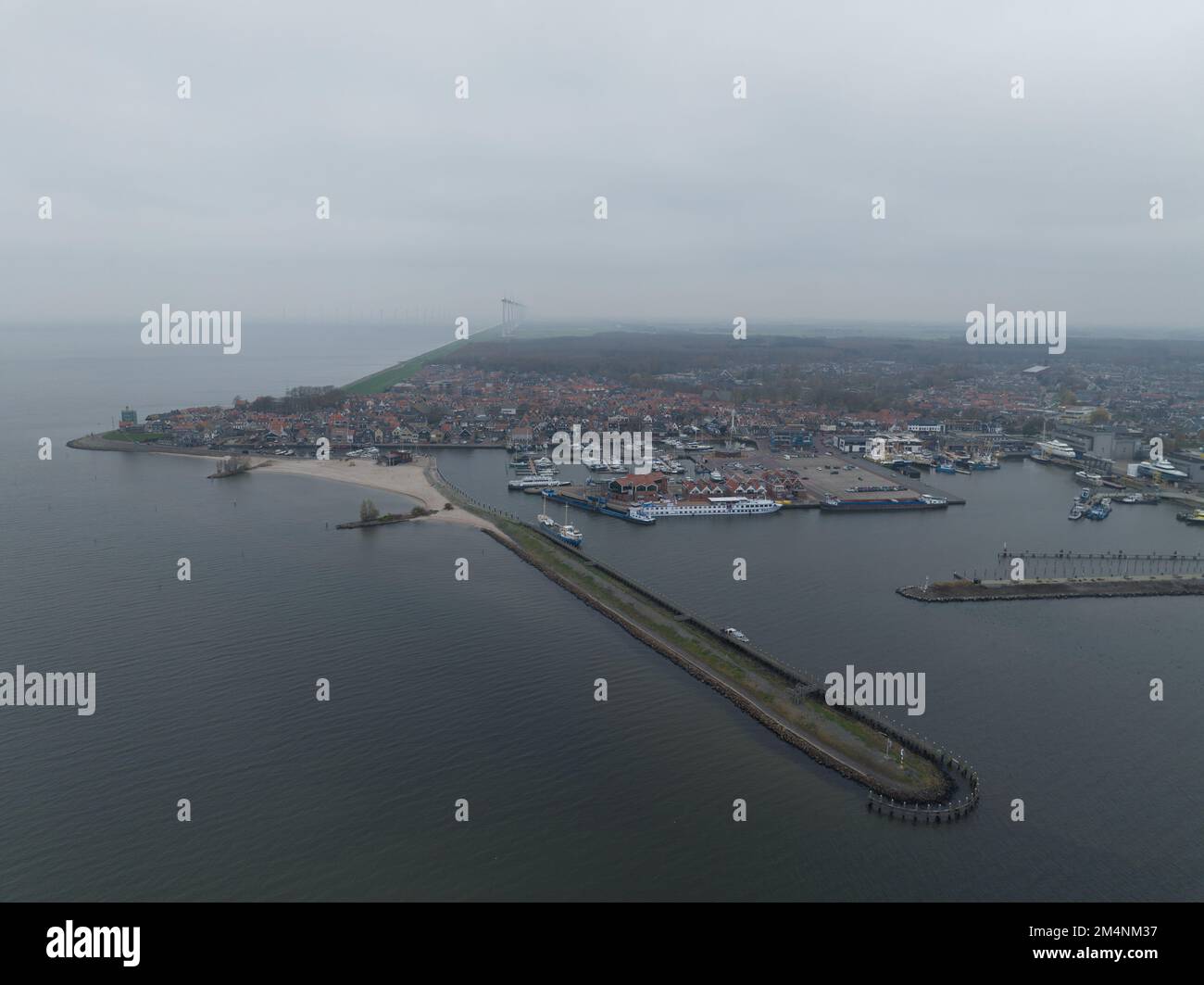 Urk ehemalige Insel und Gemeinde in der Provinz Flevoland in den Niederlanden. Die religiöseste Gemeinde in den Niederlanden. Eng zusammengefügt Stockfoto