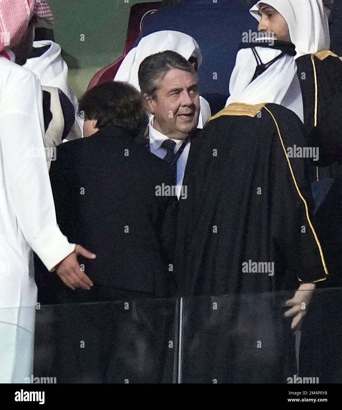 18. Dezember 2022, Lusail Iconic Stadium, Doha, QAT, FIFA-Weltmeisterschaft 2022, Finale, Argentinien gegen Frankreich, im Bild Sigmar Gabriel Stockfoto