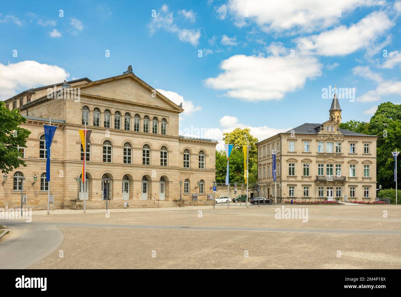 COBURG, Deutschland - Juni 20: Die neoklassische Theater (Landestheater) von Coburg, Deutschland am 20. Juni 2018. Stockfoto