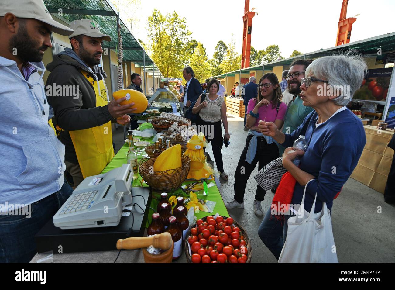 Die Neuauflage der Terra Madre International Food Fair von der Slow Food Organisation im Dora Park Stockfoto
