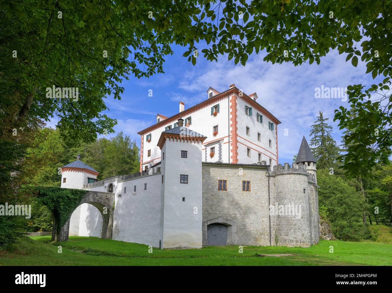 Schloss Schneeberg (Grad Sneznik), Loska Dolina, Slowenien Stockfoto