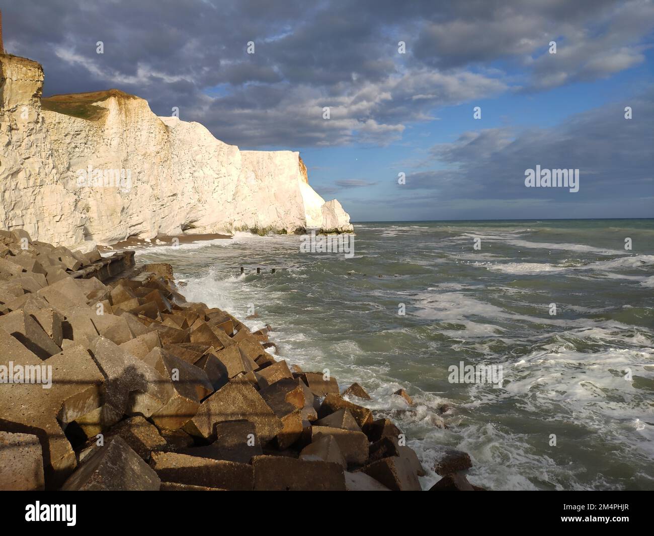 Kreidefelsen in Seaford, East Sussex, Großbritannien Stockfoto