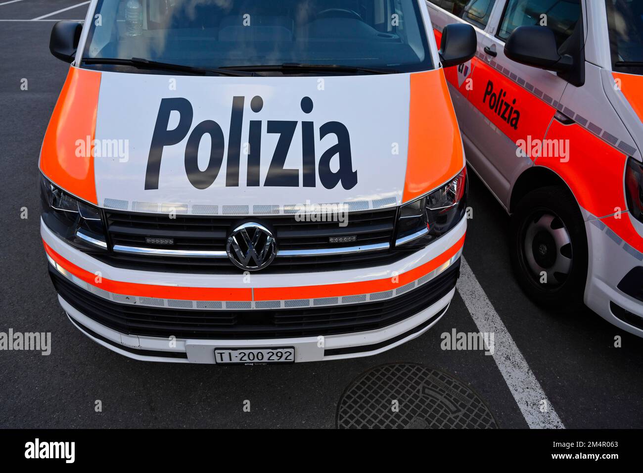 Polizeiauto, Polizia Cantonal Police Ticino, Schweiz Stockfoto