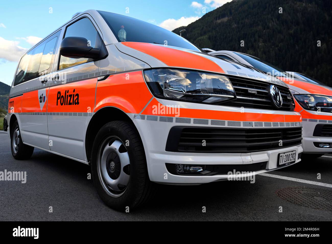 Polizeiauto, Polizia Cantonal Police Ticino, Schweiz Stockfoto