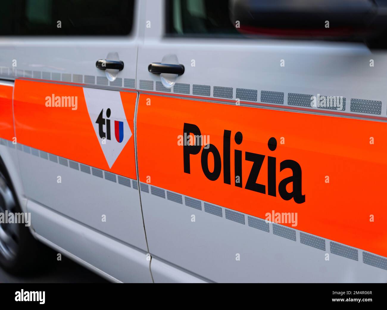 Polizia Cantonal Police Ticino, Schweiz Stockfoto