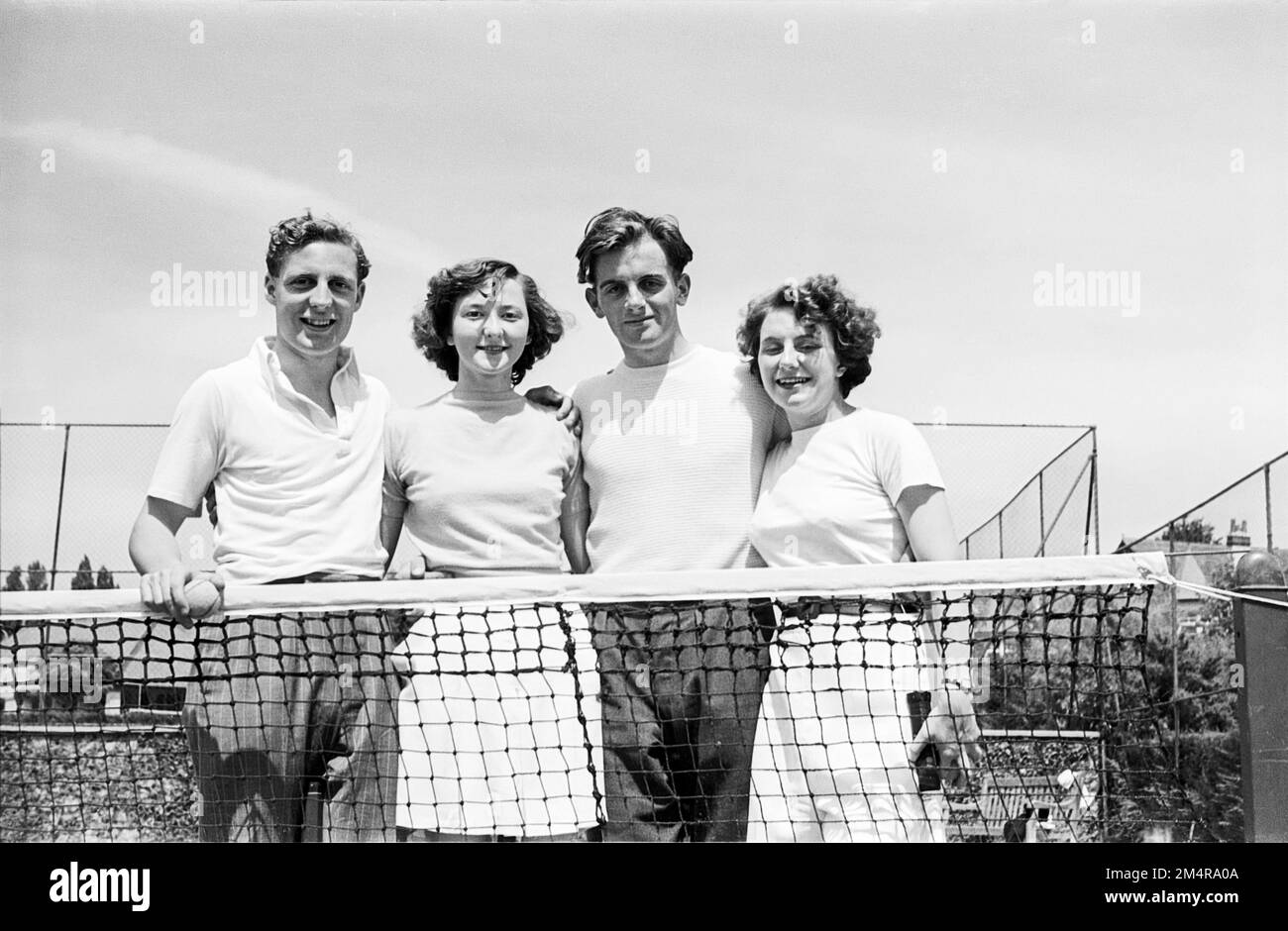 Tennisspieler 1949 Stockfoto