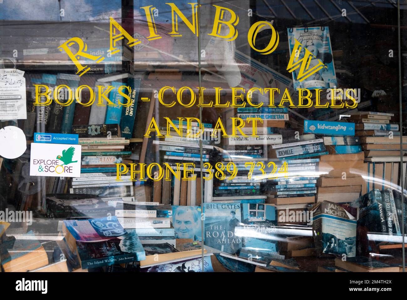 Rainbow Buchladen, Newtown, Wellington, North Island, Neuseeland Stockfoto