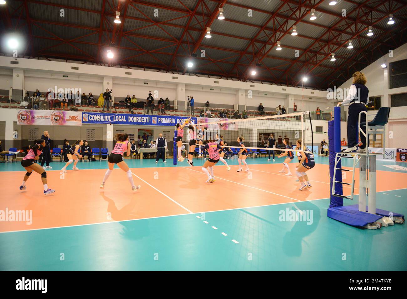 CSO Voluntari - Budowlani Łódź , CEV Champions League , 21.12.2022 Stockfoto