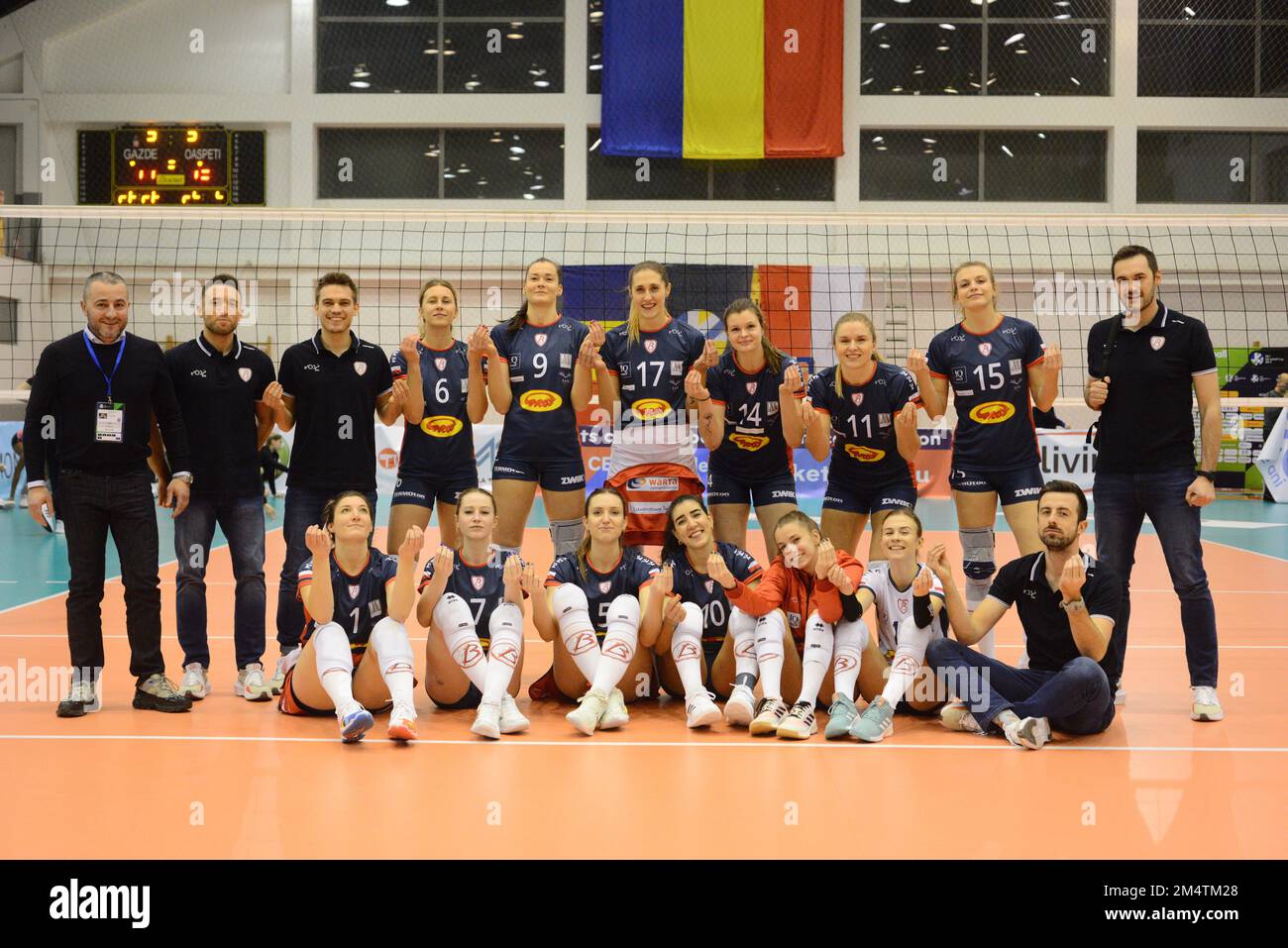 CSO Voluntari - Budowlani Łódź , CEV Champions League , 21.12.2022 Stockfoto