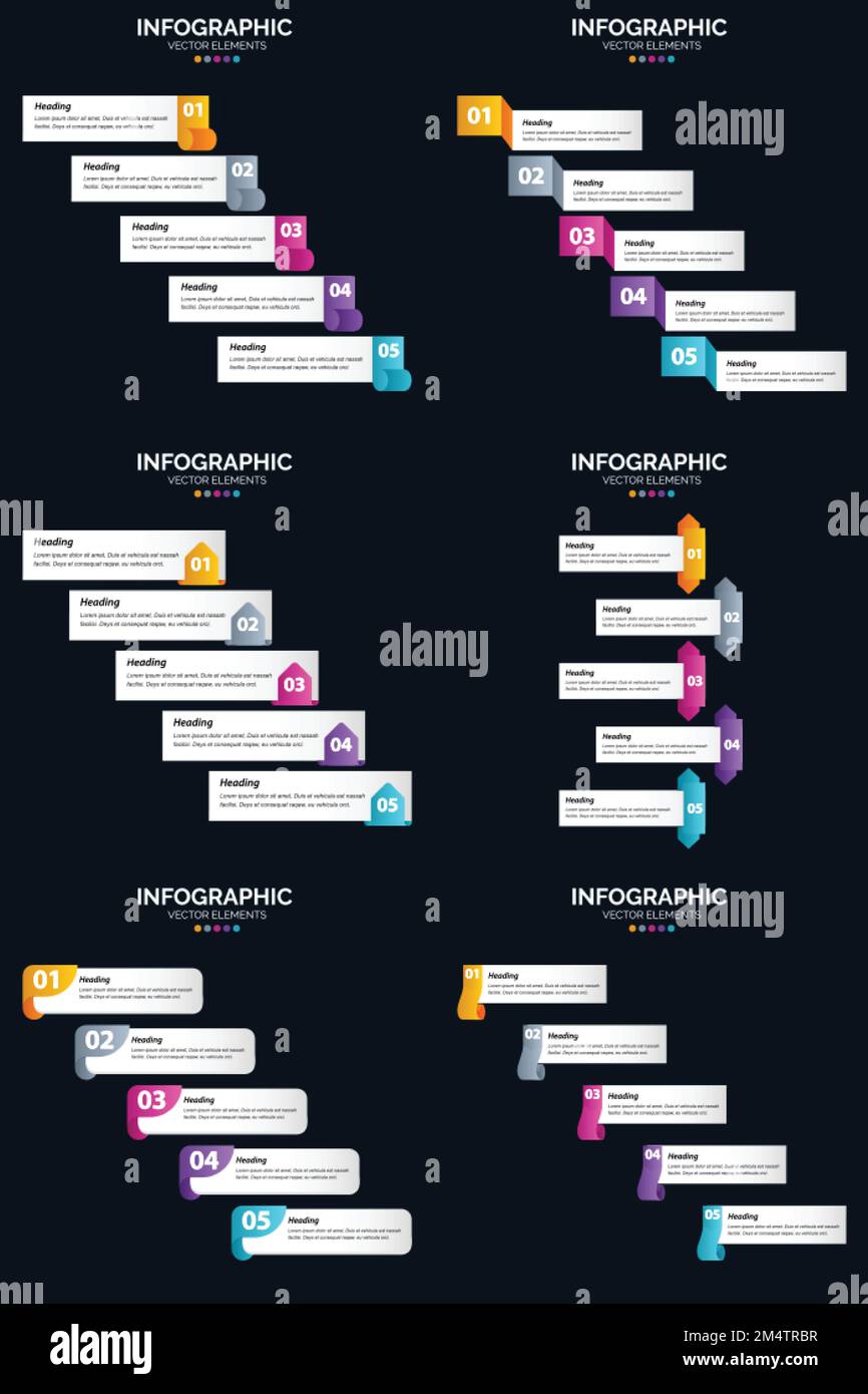 Unser Vector 6 Infographic Pack bietet eine Vielzahl von Diagrammen und