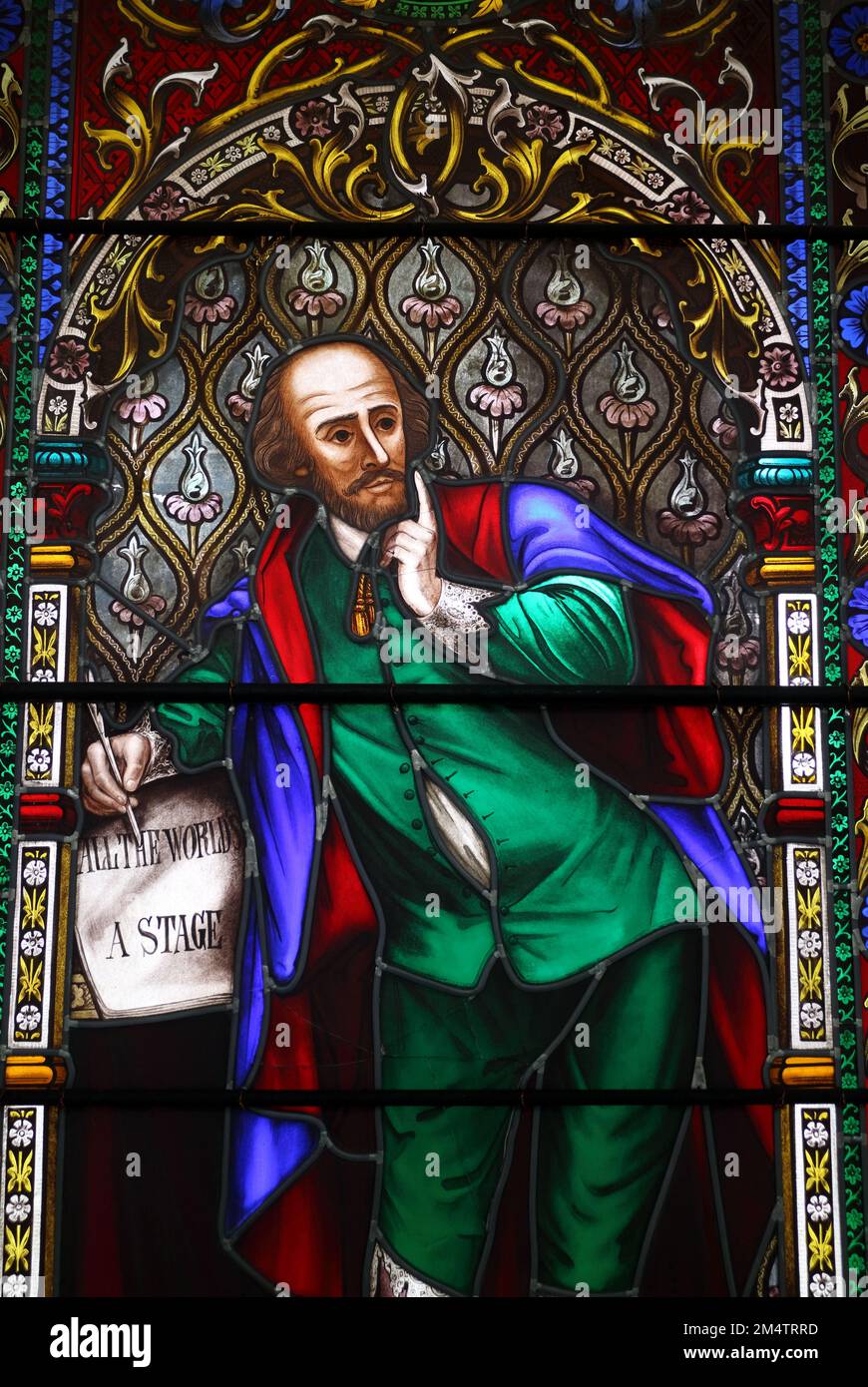 Das Shakespeare-Fenster in der State Library Melbourne Victoria Stockfoto